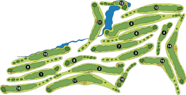 18 holes of challenging Golf
